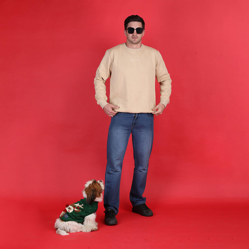 Men’s Dune Solid Sweatshirt in Beige