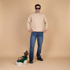 Dune Solid Sweatshirt in Beige