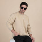 Dune Solid Sweatshirt in Beige