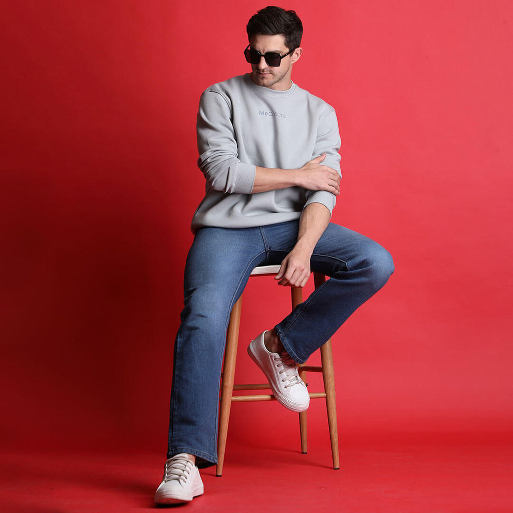 Men’s Dune Solid Sweatshirt in Steel Grey