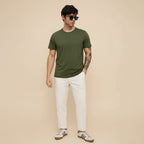 Classic Ease Solid T-shirt in Olive Green