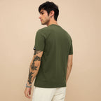 Classic Ease Solid T-shirt in Olive Green