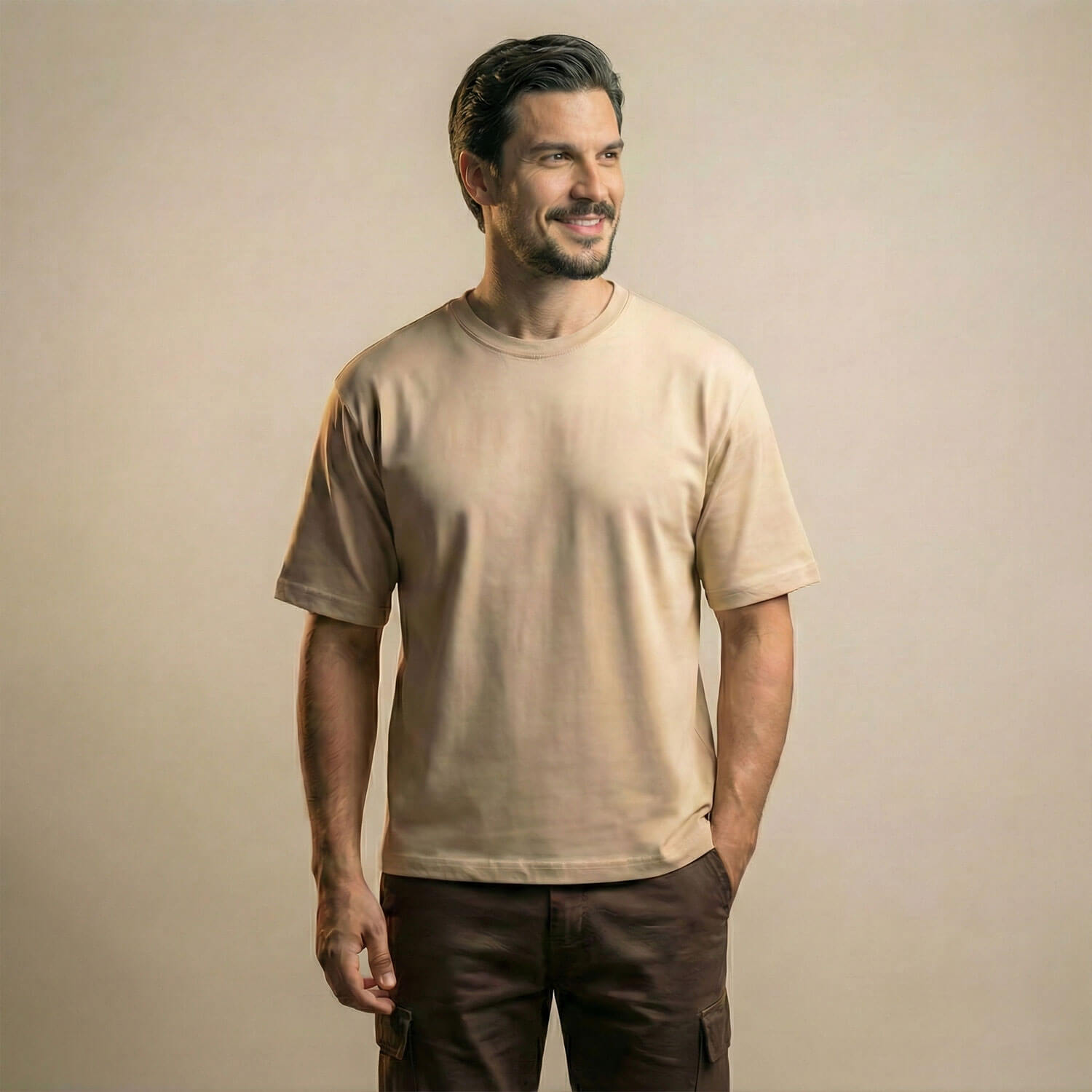 Relaxed Fit T-shirt in Beige
