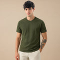 Classic Ease Solid T-shirt in Olive Green