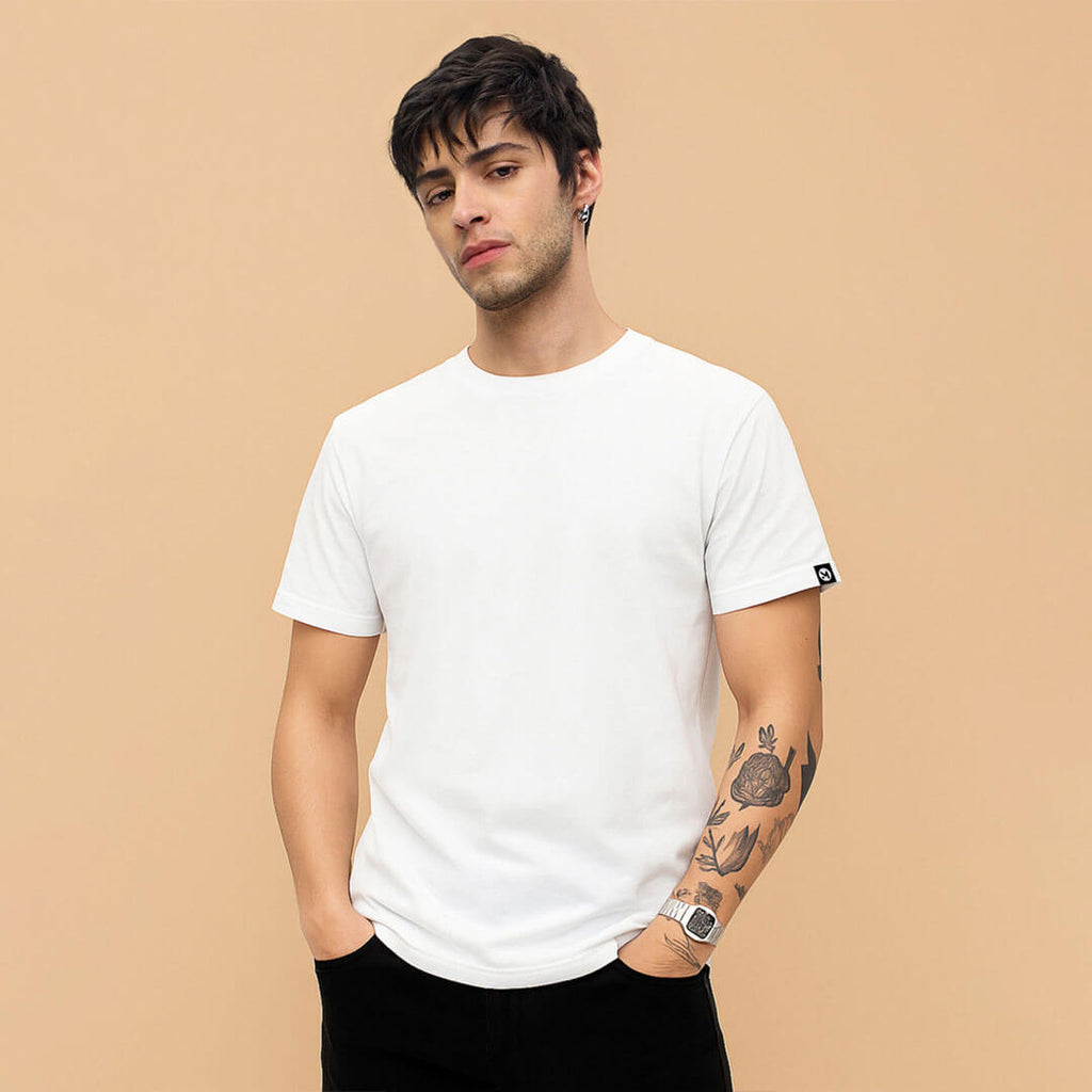 Classic Ease Solid T-shirt in Ivory